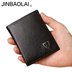 Kecil Dompet Pria Dompet Kulit Asli Kulit Sapi Dompet Mini Hitam dan Coklat Jaminan Kualitas-Intl