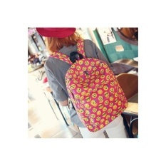 Smiley Fangirl Emoji Ransel Lucu Satchel Bahu Tas SchoolbagRose-Intl