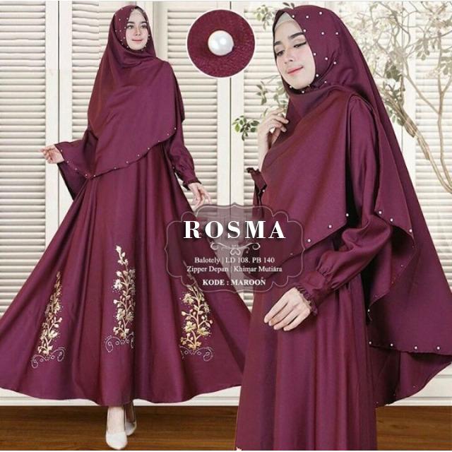 Snowshop Gamis Syari Rosma -  7 warna Dress Muslimah / Fashion Muslim / Baloteli / Hijab / maxi