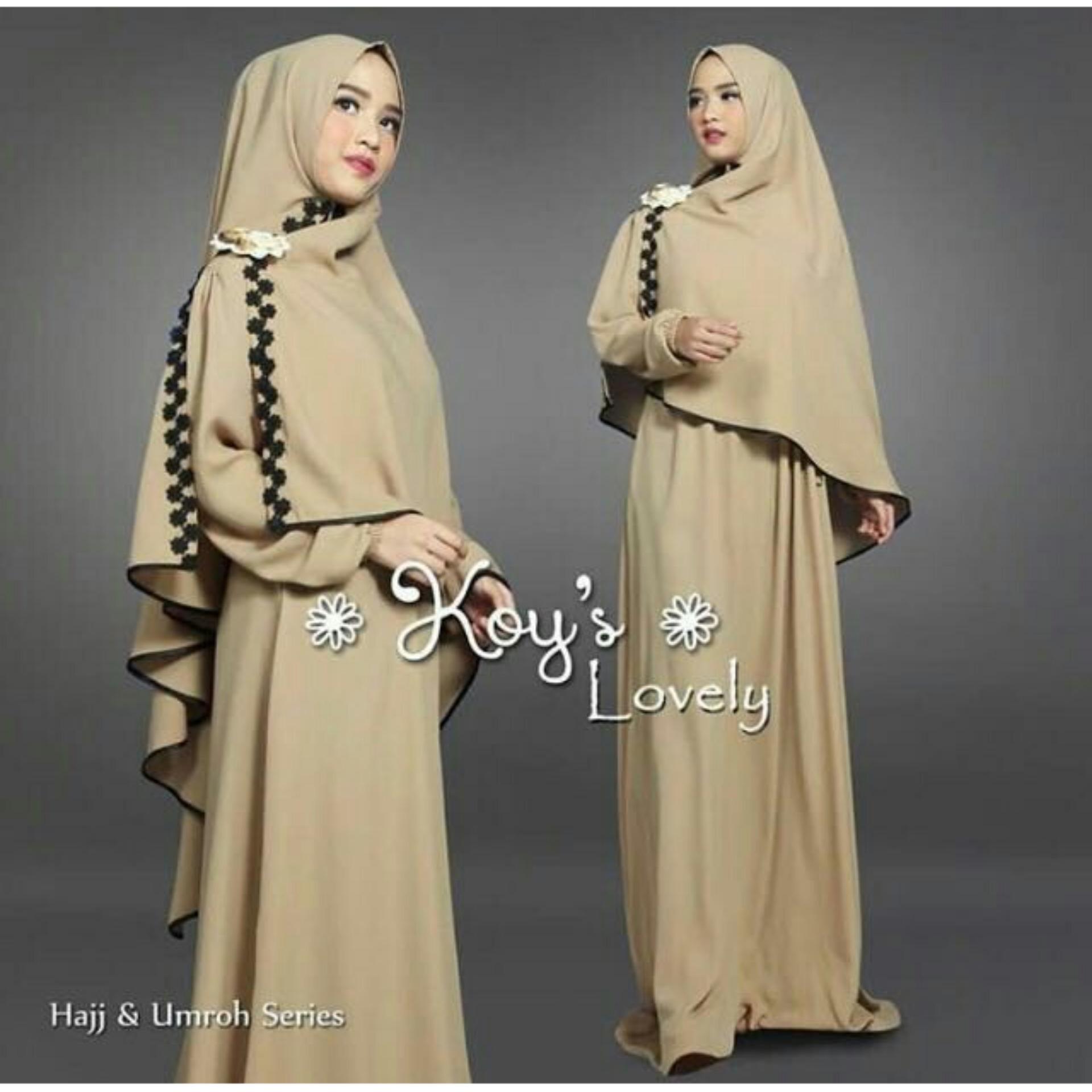 Snowshopkita Dress Muslimah Gamis Syari Lovely - Cream