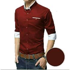 Snowshopkita Kemeja Pria Carson - Maroon