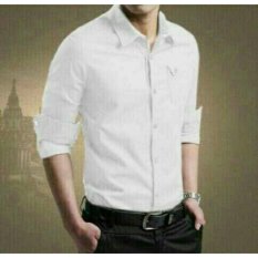 Snowshopkita Kemeja Pria Miller - White - Kemeja polos / casual / kemeja formal / kemeja cowok / kemeja putih / kemeja korea / kemeja terbaru