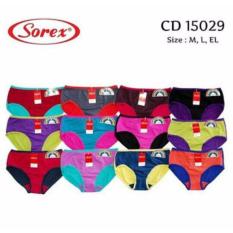 Sorex - 6 Pcs Celana Dalam Wanita Type 15029 Rainbow 2 - Size M,L,XL - Warna Random