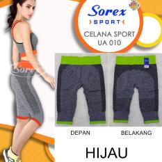Sorex Celana Sport UA 010 Pants 3/4 Legging Olahraga Senam Yoga - Hijau