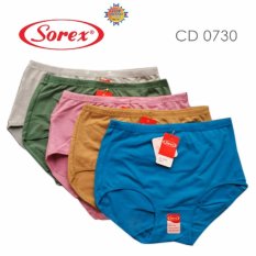 Sorex Fine Cotton - 6 Pcs Celana Dalam Wanita Type 0730 Size L, XL, XXL - Warna Random