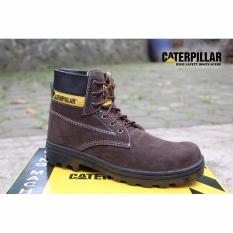 SP sepatu caterpillar safety boots Coklat Tua