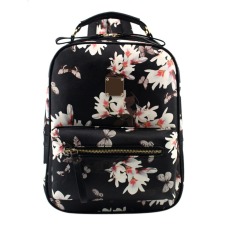 Merek Spanyol 2016 Desain Women Leather Backpacks Tas Sekolah Siswa Ransel Wanita Tas Floral Printing Paket untuk Wanita-Intl