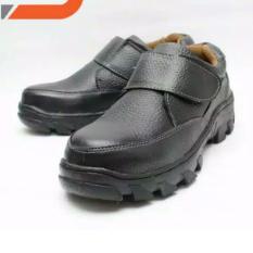 spartan - sepatu boots safety pria / sepatu boots safety kerja semata kaki 100% kulit sapi asli warna hitam