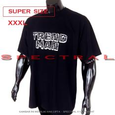 Spectral – Kaos Distro SUPER BIG SIZE XXXL 100% Soft Cotton Combed Jumbo BIGSIZE T-Shirt Fashion Ukuran Besar Polos Celana Atasan Pria Wanita Katun Bapak Orang Tua Gemuk Gendut Simple Sport Casual Halus Baju Cowo Cewe Pakaian Super Size 3L TREND BT HITAM