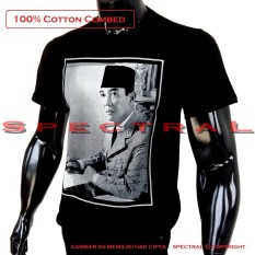 Spectral - Kaos Distro T-Shirt 100% Soft Cotton Combed 30s Gambar Presiden Soekarno Wajah Lukisan Seni Art Pahlawan Indonesia Garuda Polos Atasan Baju Pakaian Pria Wanita Cewe Cowo Kekinian Jaman Now 3D Keren Murah Bagus Lengan Bandung Jakarta Bendera