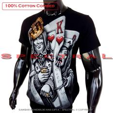 Spectral - Kaos Distro T-Shirt Distro Fashion 100% Soft Cotton Combed 30s Kaos Pria Baju Distro T - Shirt Gambar KARTU KING K Horor Setan Seram Iblis Demon Mistis Nakal Devil Malaikat Jahat Kartun Metal Rock Sexy Cewe Seksi Mayat Tengkorak Horror