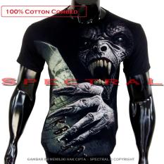 Spectral - Kaos Distro T-Shirt Distro Fashion 100% Soft Cotton Combed 30s Kaos Pria Baju Distro T - Shirt Gambar MONSTER Horor Setan Seram Iblis Demon Mistis Nakal Devil Malaikat Jahat Gaib Kartun Metal Rock Sexy Cewe Seksi Mayat Tengkorak Horror