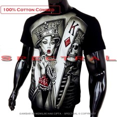 Spectral - Kaos Distro T-Shirt Distro Fashion 100% Soft Cotton Combed 30s Kaos Pria Baju Distro T - Shirt Gambar WANITA KARTU BIBIR Horor Setan Seram Iblis Demon Mistis Nakal Devil Malaikat Jahat Kartun Metal Rock Sexy Cewe Seksi Mayat Tengkorak Horror