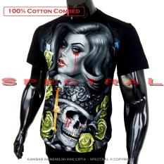Spectral - Kaos Distro T-Shirt Distro Fashion 100% Soft Cotton Combed 30s Kaos Pria Baju Distro T - Shirt Gambar WANITA MAWAR HIJAU Horor Setan Seram Iblis Demon Mistis Sadis Nakal Devil Jahat Gaib Ghoib Kartun Sexy Seksi Gaul Mayat Tengkorak Horror