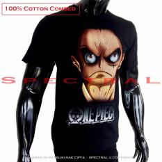 Spectral - Kaos Distro T-Shirt Distro Fashion 100% Soft Cotton Combed 30s Kaos Pria Kaos Fashion Baju Distro T - Shirt Luffy Gear 3 Lutfi Lufy One Piece Onepiece Bajak Laut Anime Superhero Atasan Pria Wanita Katun Simple Keren Pakaian Distro - Kaos Hitam