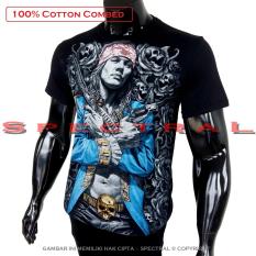 Spectral - Kaos Distro T-Shirt Distro Fashion Soft Rayon Viscose Lycra Kaos Pria Kaos Fashion Baju Distro T - Shirt Gambar AXEL ROSE SENJATA API Gun N Roses Musik Pop Rock Gitar Band Art Atasan Pria Wanita Katun Simple Keren Cowo Cewe Pakaian – Hitam
