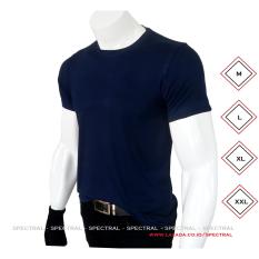 Spectral – Kaos Polos Katun Rayon Viscose Slim Fit Oblong O Neck Baju Fashion Atasan Pria Wanita Indonesia Cewe Cowo Santai Simple Keren Simpel Formal Casual Elegan Murah Bagus Segala Aktivitas - Biru Navy