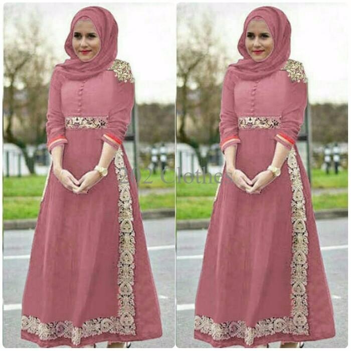 Spesial New Salwa Manila Xl Busana Muslim Gamis Pesta Mewah Manole Maxi Murah Termurah