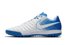 Sport Training Non-Slip Men's Football Shoe Sneakers Soccer Shoe TiempoX Ligera IV TF MD Official Fashion 2017 Newest Low Top(White)