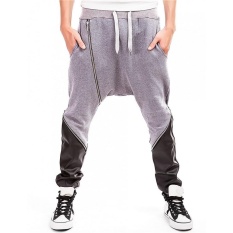 Olahraga Keringat Harem Training Dance Jogging Baggy Pria (Abu-abu Muda)-Intl