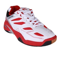 Spotec Back Court Sepatu Badminton - Putih/Merah