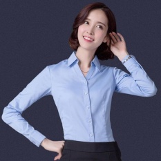 Musim Semi Musim Panas Wanita Wanita Setelan Kemeja Ol Kantor Lama Sleevebusiness Work Kaus Ramping Leher-v-Internasional