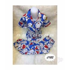 SR Collection Pakaian Tidur Motif Doraemon Celana Panjang Wanita - Biru