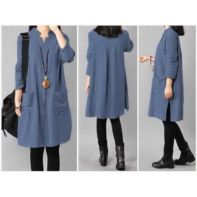 SR Collection Tunik Dress Wanita Lengan Panjang Devina