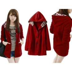 SR Collection Best Seller Jaket Hoodie Wanita Melda - Maroon