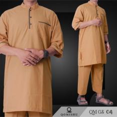 Stelan Gamis Pria Baju Muslim Pria Gamis Laki-Laki Baju Koko QMGS 04
