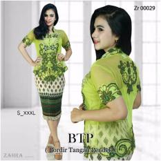 Stelan Kebaya Bordir Tangan Pendek & rok frisket pendek keluaran terbaru Regyta Fashion