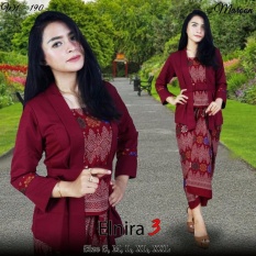 Stelan baju batik wanita /kebaya modern kutu baru & rok lilit. Elnira 3. keluaran terbaru