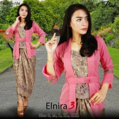 Stelan baju batik wanita-kebaya modern kutu baru & rok lilit. Elnira 3. keluaran terbaru