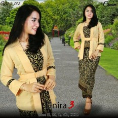Stelan kebaya kutu baru & rok lilit. Elnira 3. keluaran terbaru CREAM