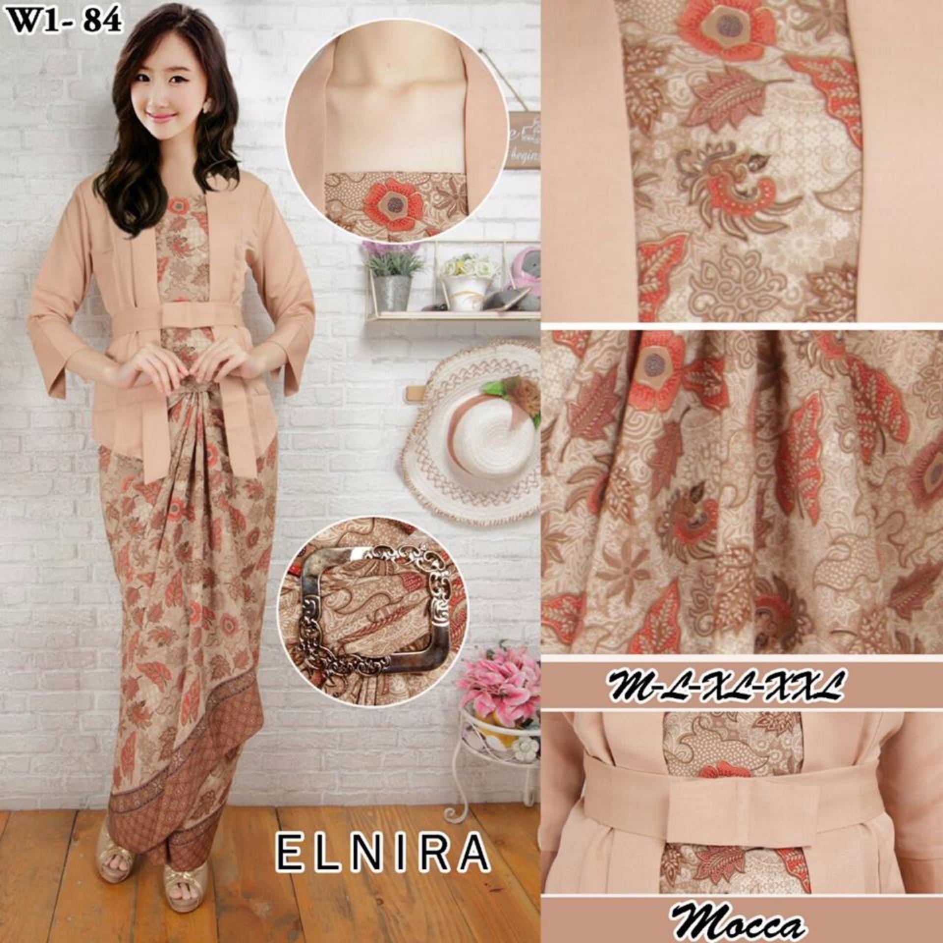 Stelan -  Kebaya - Kutu Baru & Rok Lilit - Elnira - Keluaran Terbaru - Regyta Fashion