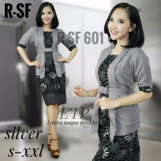 Stelan kebaya kutu baru & rok lilit. Elnira Lengan pendek. Kebaya modern keluaran terbaru