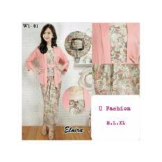 Stelan baju batik wanita - kebaya modern- kutu baru & rok lilit. Elnira1. keluaran - terbaru