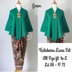 stelan baju batik wanita/ kebaya modern kutu baru floy & rok lilit atas bawah