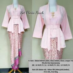 Stelan baju batik wanita/ kebaya kutu baru polos dan rok lilit M.L.XL