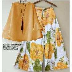 RULIVA - stelan kulot bunga cantik SETELAN KULOT SETELAN MUSLIMAH CELANA KULOT SET BAJU MUSLIM
