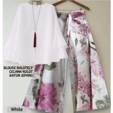 RULIVA - stelan kulot bunga cantik SETELAN KULOT SETELAN MUSLIMAH CELANA KULOT SET BAJU MUSLIM