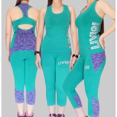 STELAN BAJU SENAM ZUMBA BAJU SENAM MURAH AEROBIC YOGA IMPORT LIVIGI SPORT