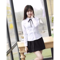 Siswa Sekolah Menengah Seragam Lengan Panjang Kelas Remaja Remaja Cosplay Customs Atasan Blus + Rok-Internasional