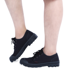 Bergaya Skid Resistance Kanvas Medan Perang Sepatu (Hitam)-Intl