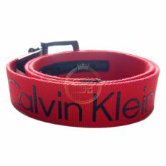 Sugu Ikat Pinggang Calvin Klein Canvas Reversible Merah