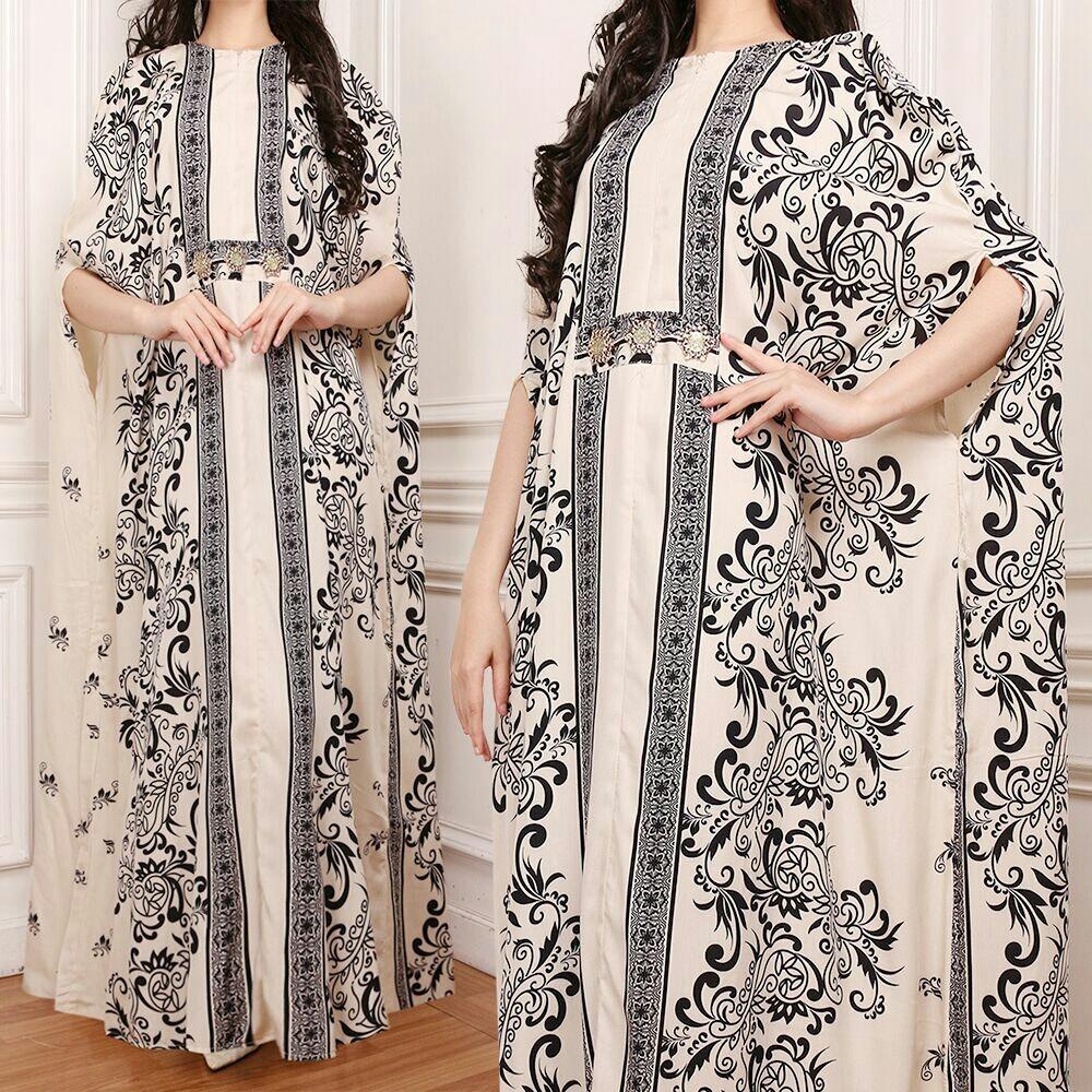Suki Baju Kaftan Batik Gamis Muslim / Dress Muslimah / Hijab Muslim / Gamis Syari’I / Baju Gamis / Fashion Muslim / Setelan Muslim / Hijab Wanita / Baju Muslim / Maxi Gamis / Fashion Muslim