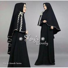 Suki Dress Gamis Renda Lovel - Black