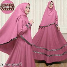 Suki Dress Maxi Gamis Syari'I Anisa Dusty Pink