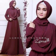 Suki Gamis Zema - Maroon Tua