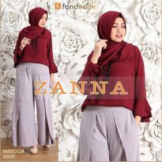 Suki Jumpsuit Hijab Zannah Set 3 in 1 - Maroon